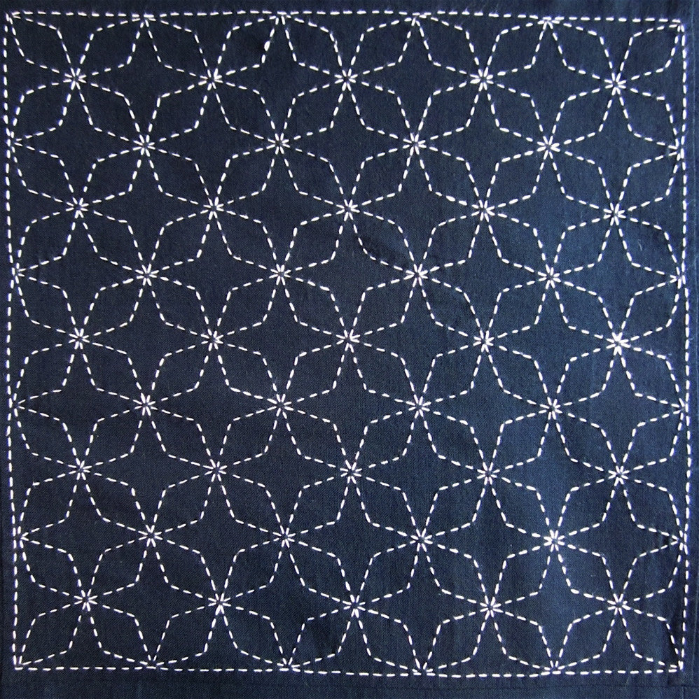 Sashiko Fabric - Hishi Shippo (diamond Seven Treasures) panel 202